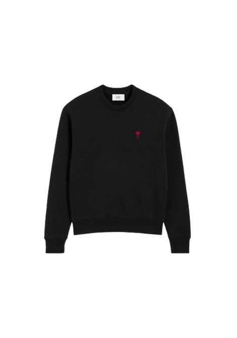 adc sweatshirt unisex black AMI PARIS | USW074.747001